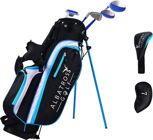 Junior Complete Golf Club Set with Stand Bag for Age 3-12, 7-Piece or 8-Piece Set, Right Hand