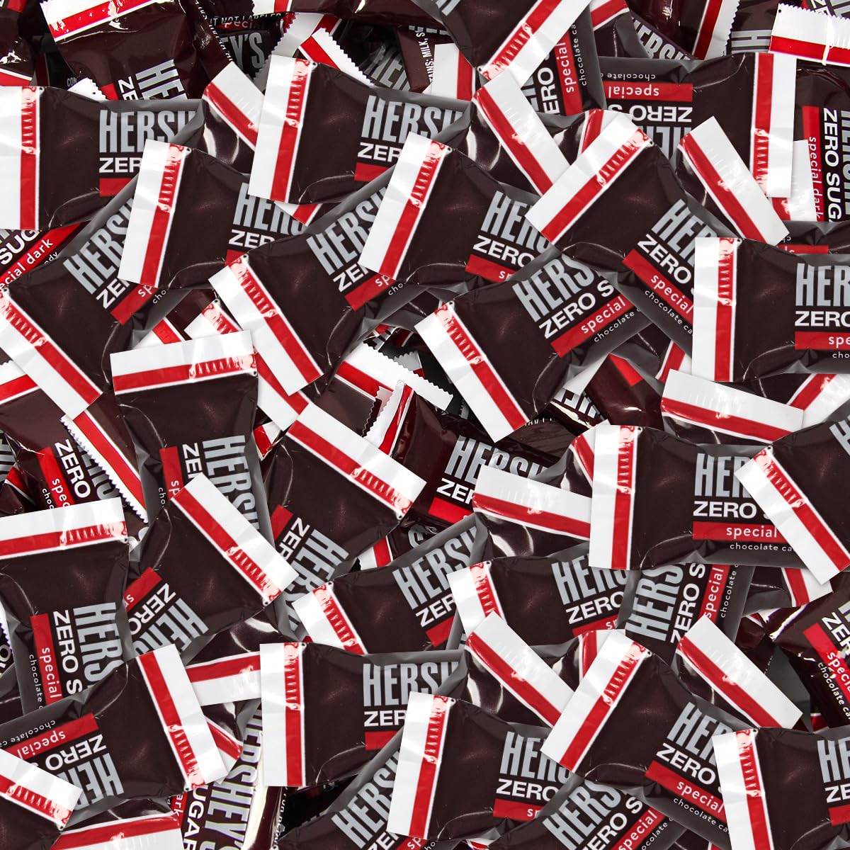 Zero sugar - 2 pounds - Special Dark Chocolate Candy Bulk Pack Individually Wrapped Sugar Free Chocolate Candy Bar Snack Size for Office Cravings.