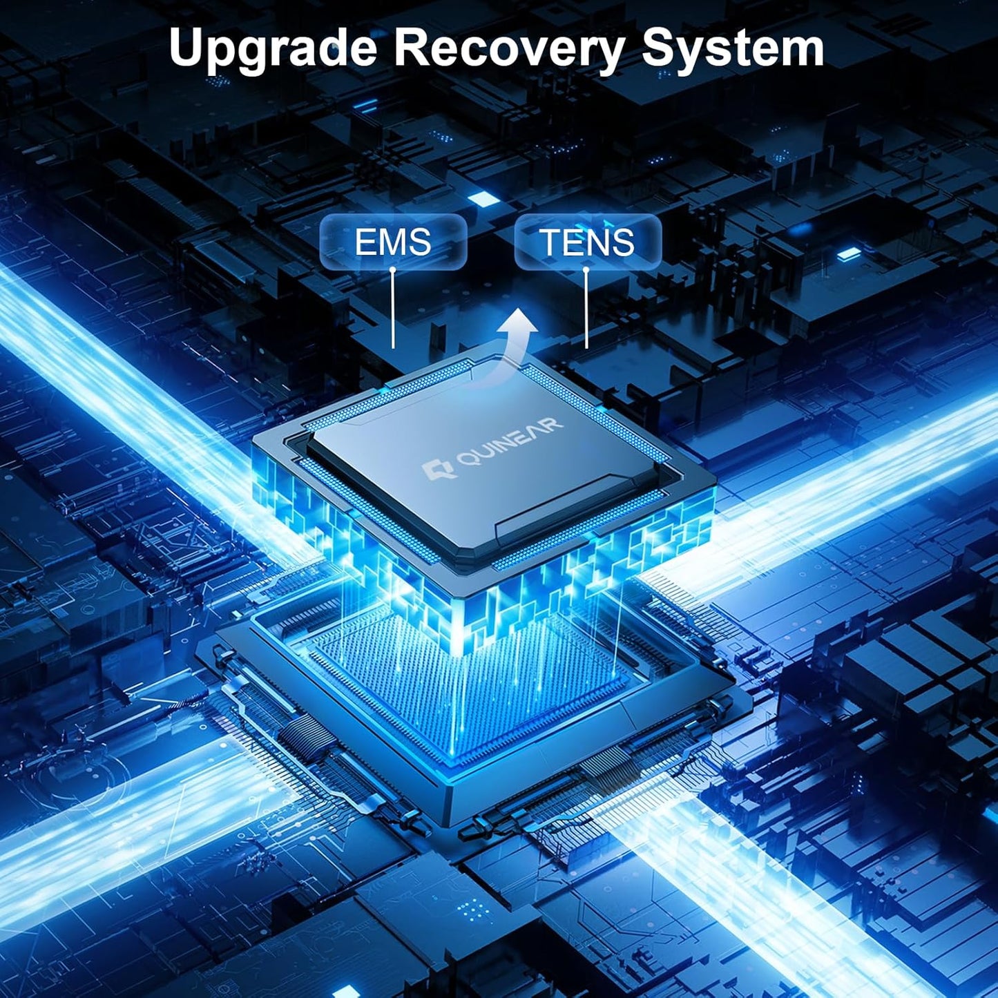 QUINEAR Foot Massager with TENS & EMS for Neuropathy, Foot Stimulator for Pain Relief and Circulation, Nerve Muscle Massager with Remote Control, Relieve Swelling and RLS