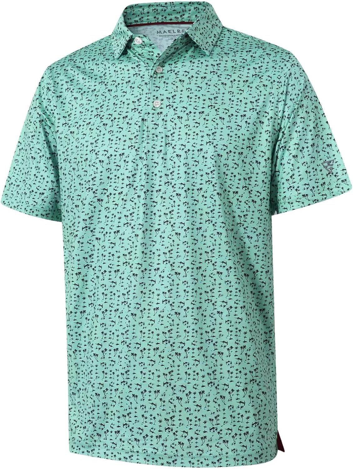 Men's Golf Polo Shirts Short Sleeve Striped Performance Moisture Wicking Dry Fit Golf Shirts for Men