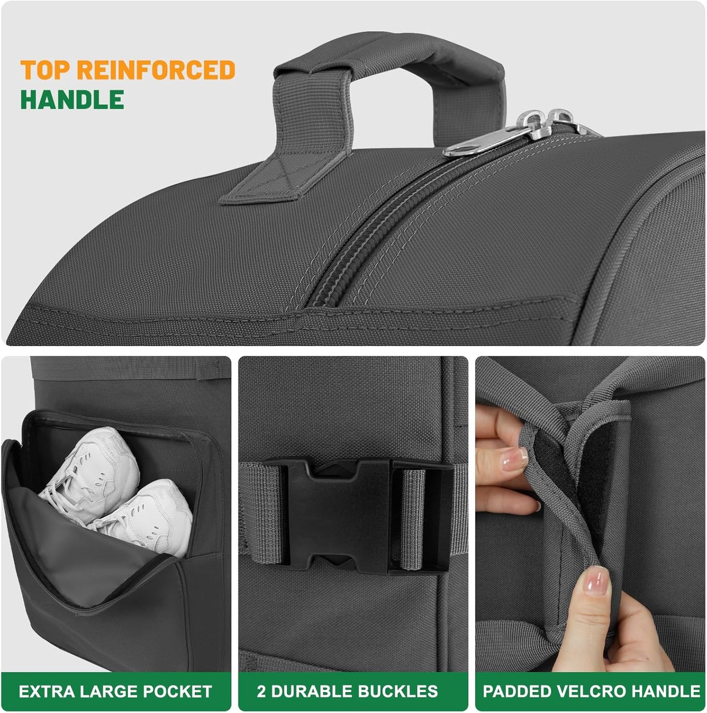 Golf Travel Bags for Airlines with Adjustable Support Rod and Detachable Shoulder Straps, Soft Foldable Golf Club Travel Covers, 900D Heavy Duty Oxford