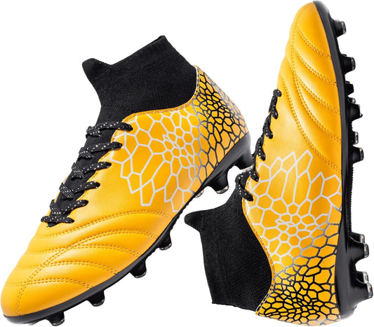 Boys Girls Soccer Cleats Youth Training Football Cleats High-top Soccer Shoes for Little/Big Kid