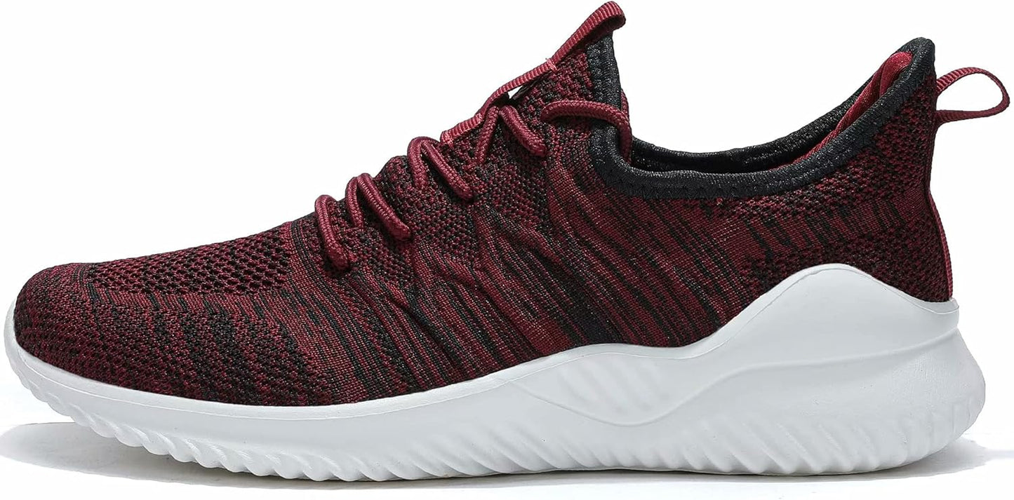 Mens Slip On Running Shoes Athletic Walking Trainers Lightweight Breathable Mesh Tennis Sneakers