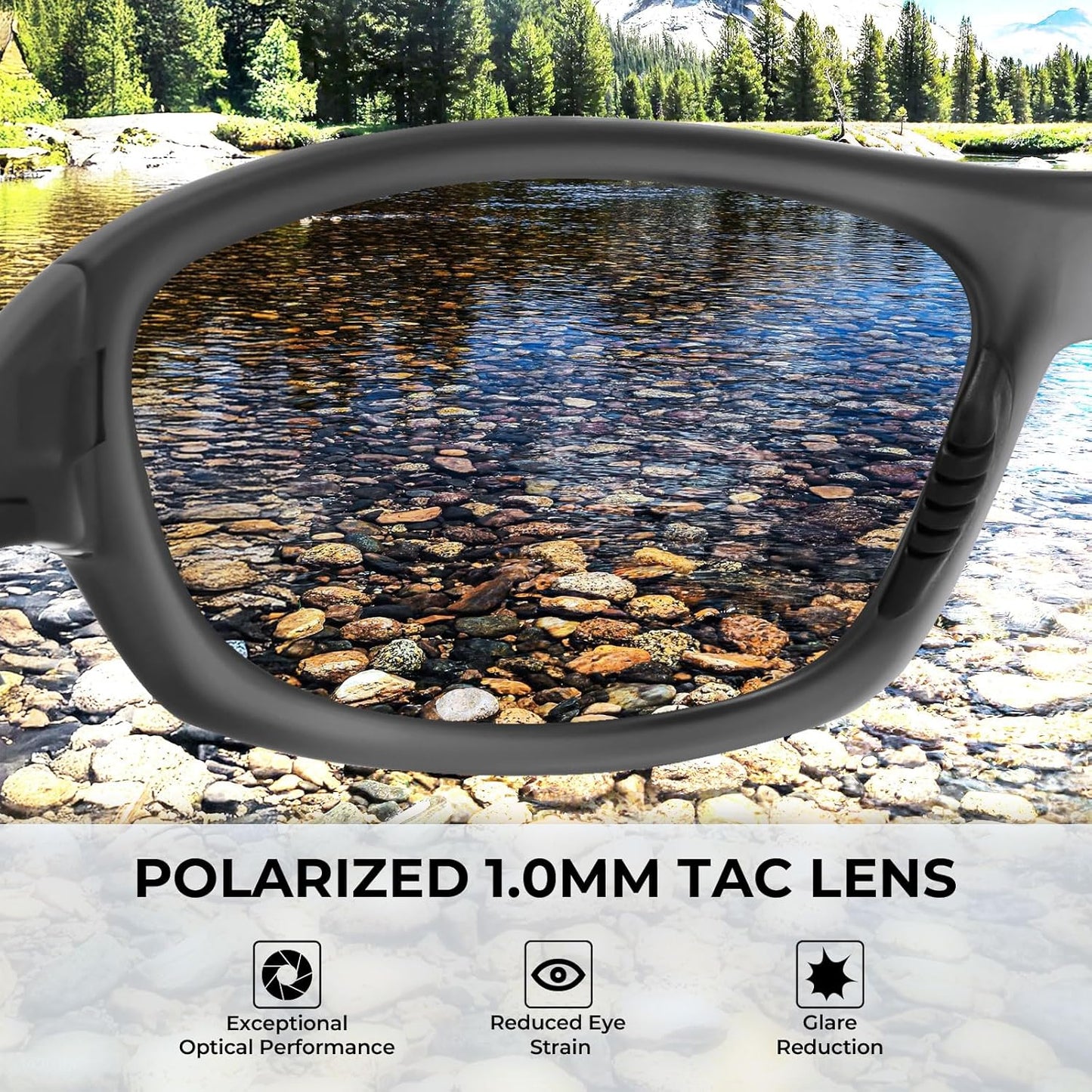 KastKing Hiwassee Polarized Sport Sunglasses for Men and Women, Wrap Sunglasses for Fishing Cycling and Running,UV Protection