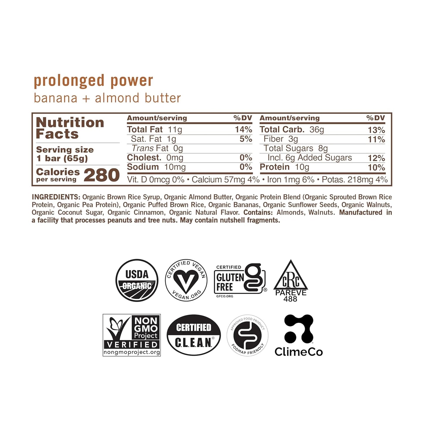 GoMacro MacroBar Organic Vegan Protein Bars - Banana + Almond Butter, (2.3 Ounce Bars, 12 Count)