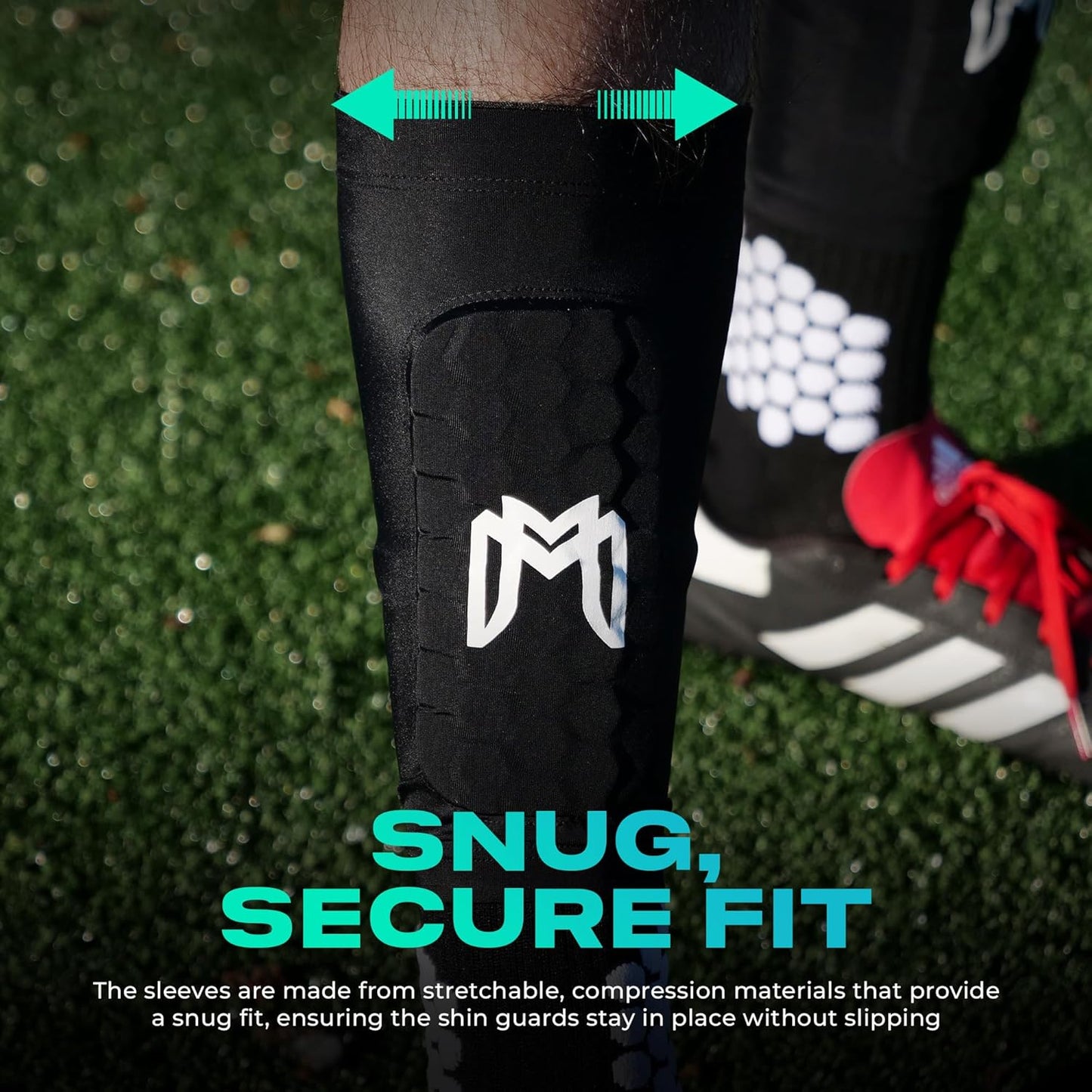 Mini Shin Guards Soccer – Built in Shin Pad Sleeves for Mens, Women, Teens - Small Shin Guards - Lightweight, Breathable Shin Defender Leg Protection