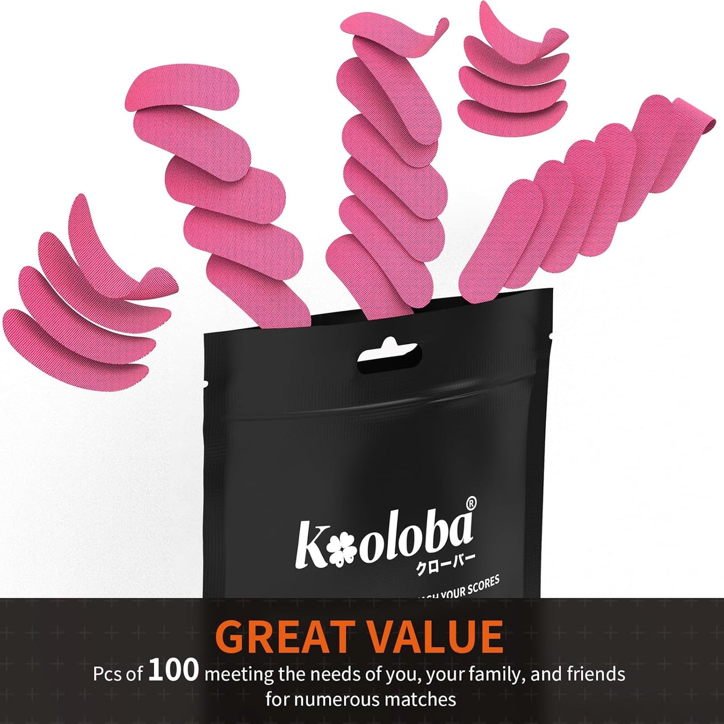 Bowling Tape Bowling Thumb Tape - Sweatproof, Pre Cut, Multiple Colors 100pcs (Hot Pink)