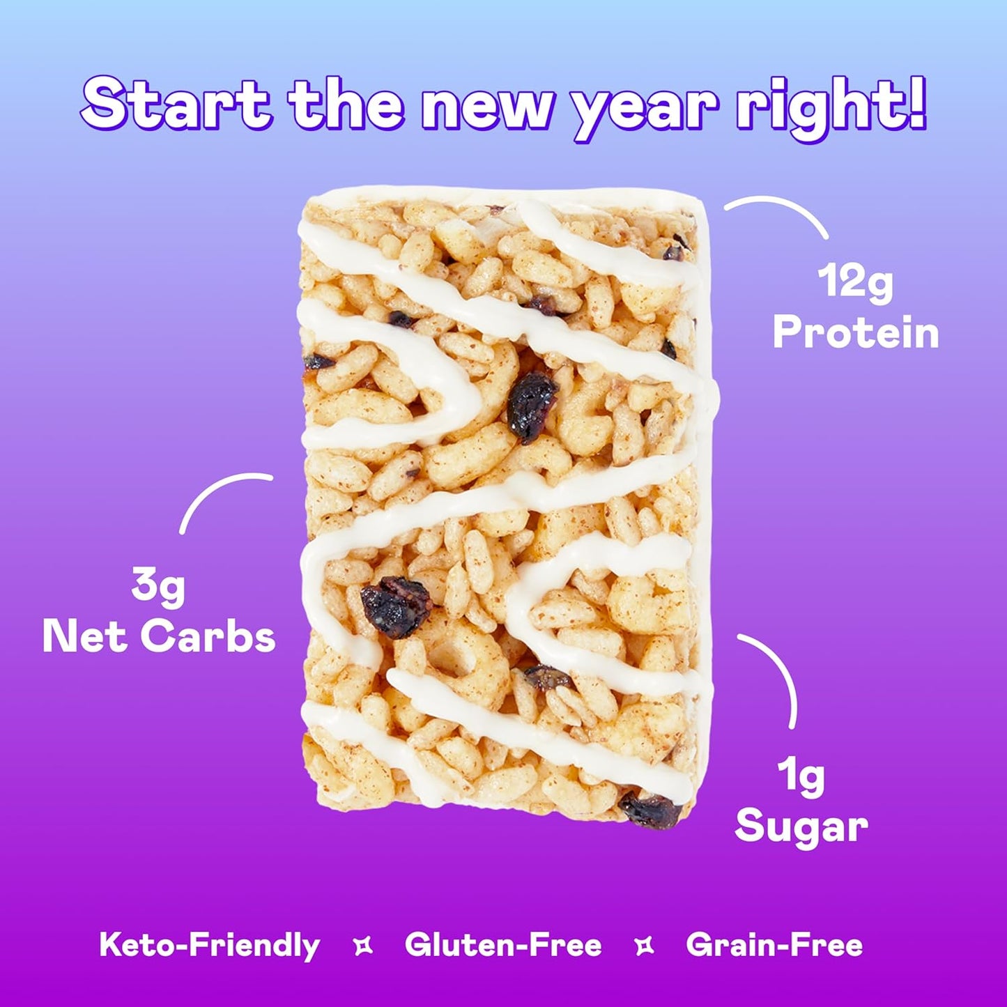 MAGIC SPOON Treats - High Protein, Low Carb, Keto Friendly, Low Sugar, Gluten Free, Crispy Protein Bar Cereal Bar, On-The-Go Healthy Snack (Blueberry Muffin, 16 Bars)