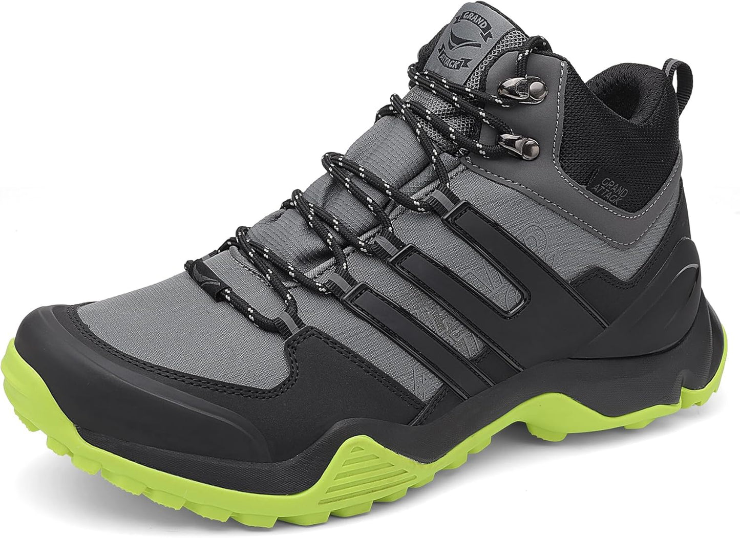 Men's Mid Waterproof Hiking Boots Lightweight Approach Trekking Comfortable Backpacking Non Slip Work Shoes Outdoor Camping Travel Cross Trainer Sneakers