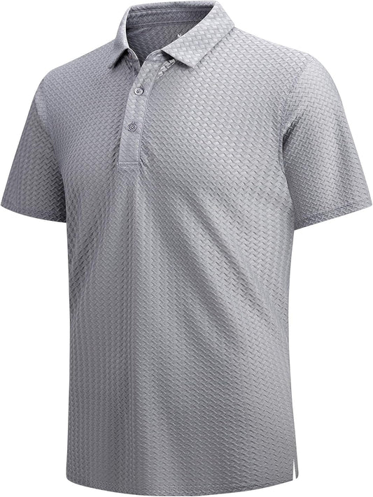 WARHORSEE Golf Polo Shirts for Men Short Sleeve Wrinkle Free 4 Way Stretch Moisture Wicking Performance Collared Tshirts