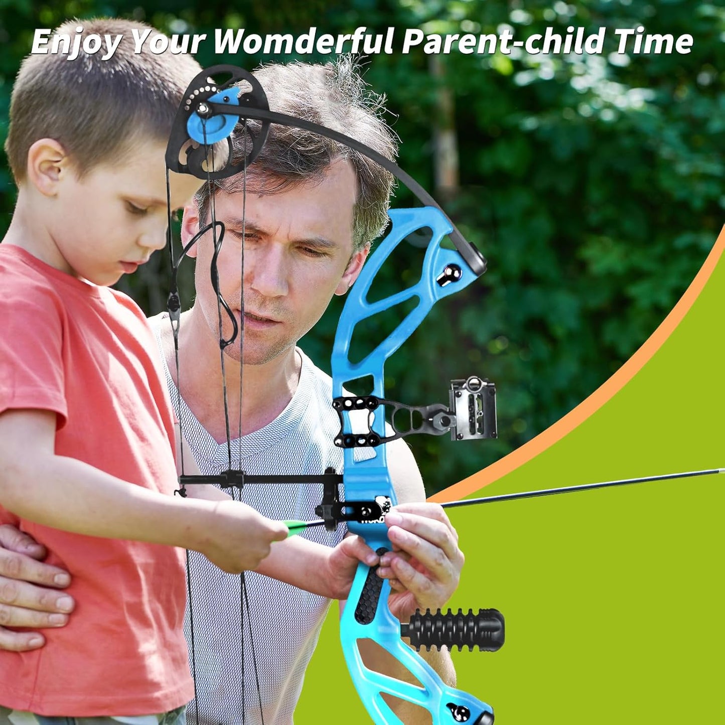 Compound Bow Archery Sets for Youth & Kids,Beginners, Right Hand Compound Bows, Draw Length 18"-27",15-30 lbs Draw Weight, 260fps, Hunting Bow Archery Arrows Set