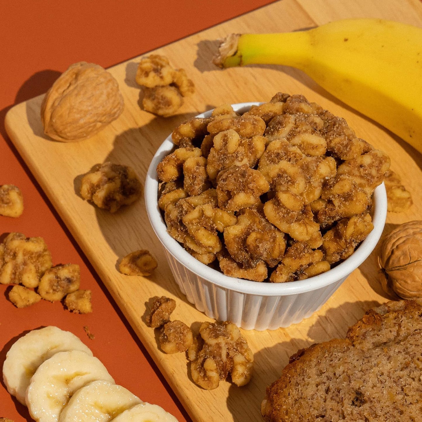 Earthside Farms Banana Bread Walnuts 1oz, 16 Pack – Vegan, Gluten-Free, Low Carb, Keto Friendly Snack – Sweet & Crunchy Candied Walnuts with Real Banana Flavor – Perfect for On-the-Go, Work, School