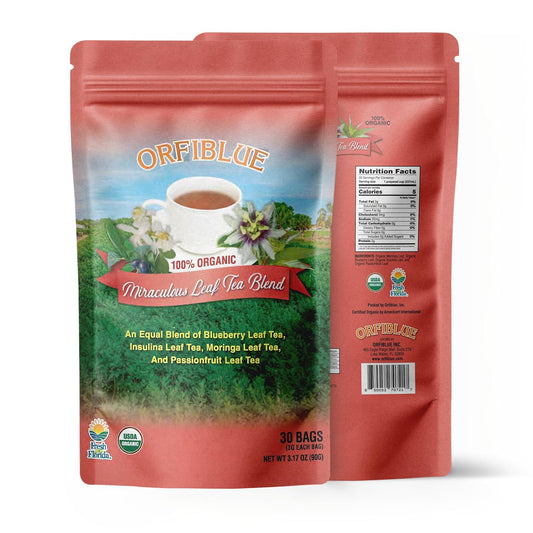100% Organic Miraculous Leaf Tea bags | Organic Herbal Teas | Premium Quality & Flavorful Blends - 0 Sugars, 0 Carbs, 0 Fats, 1% Sodium (25mg) | Rich in Vitamins - Detox, Immunity, Wellness & More