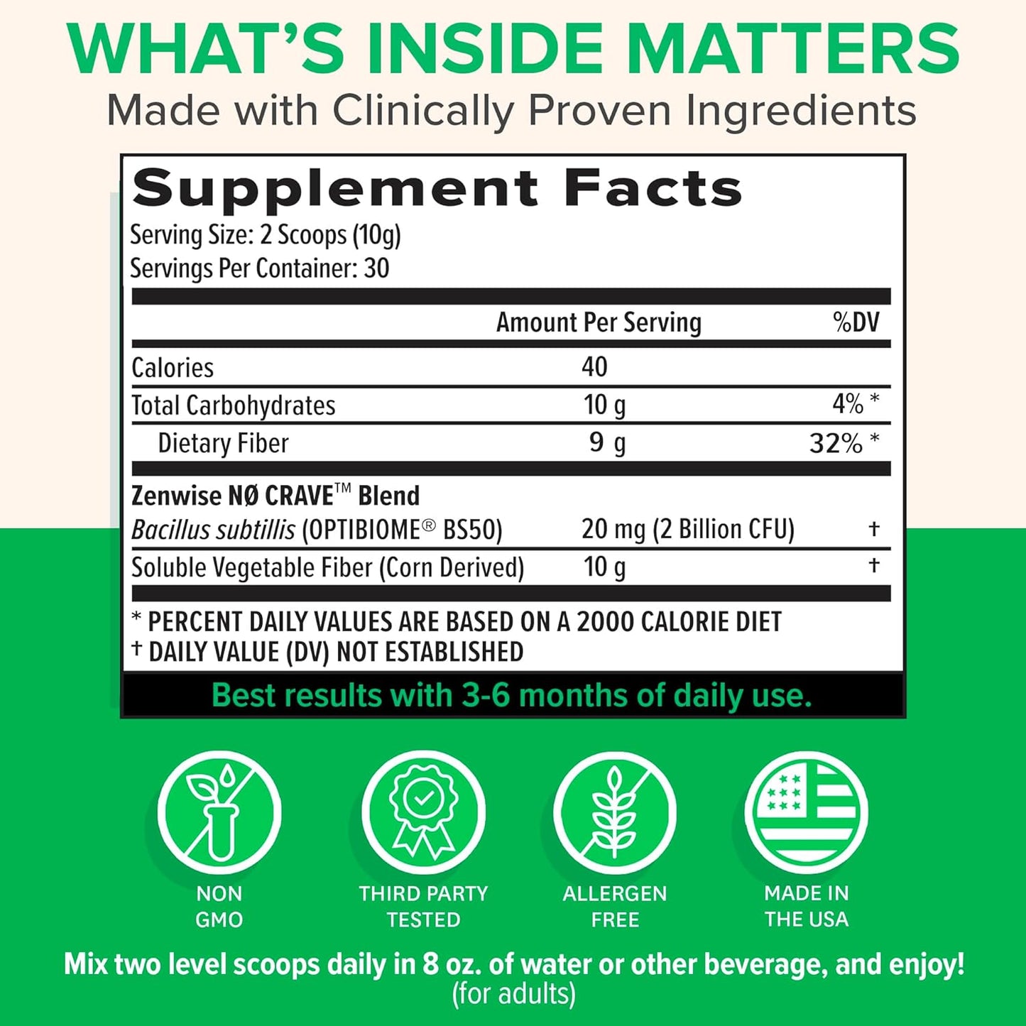 Zenwise Health ZenGLP-1, Natural GLP-1 with Metabolic Probiotics to Help Control Hunger & Cravings and Support Digestive Health - GLP-1 Supplement Support for Women & Men - 30-Day Serving