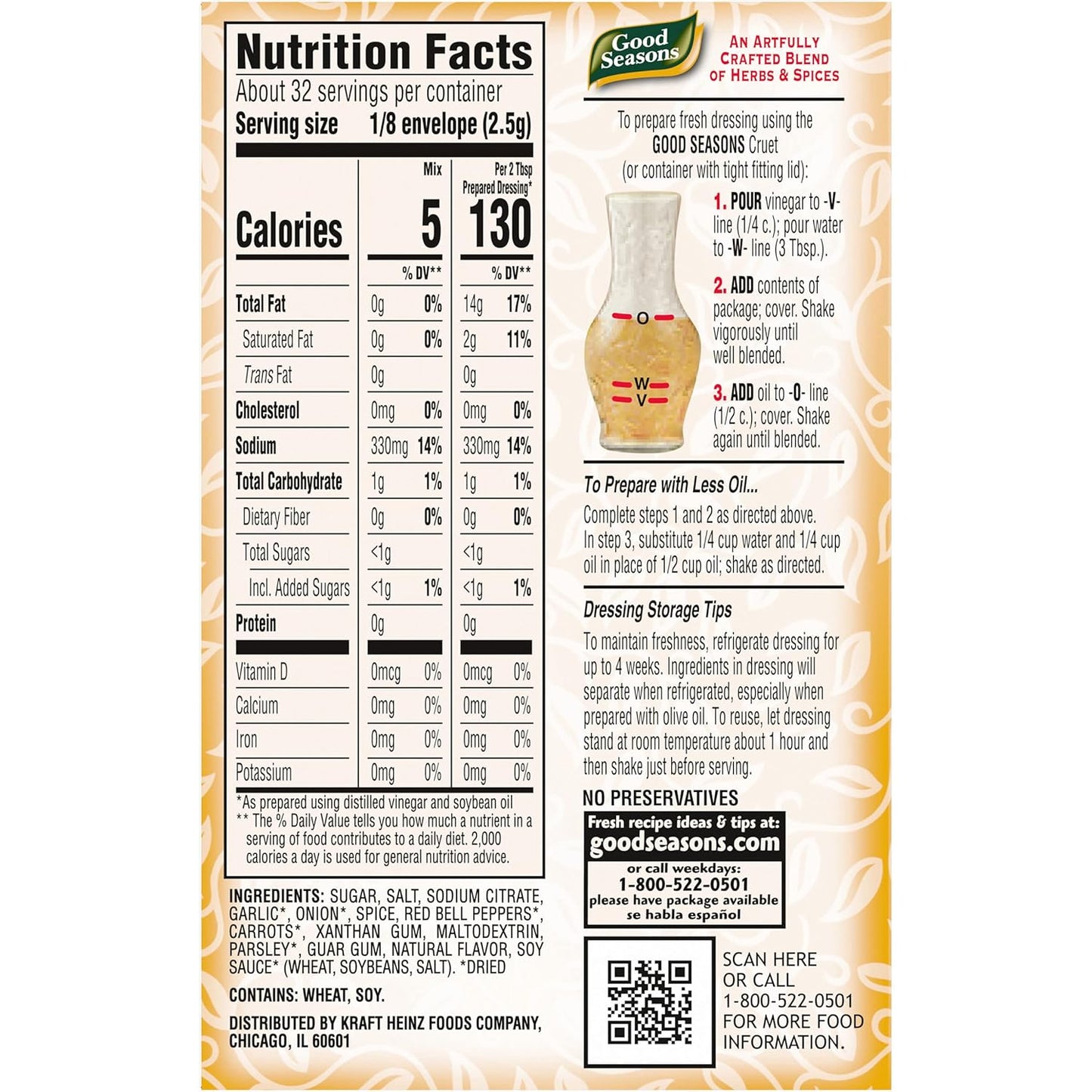 Good Seasons Italian Dressing & Recipe Seasoning Mix, 4 ct Packets (Pack of 4)