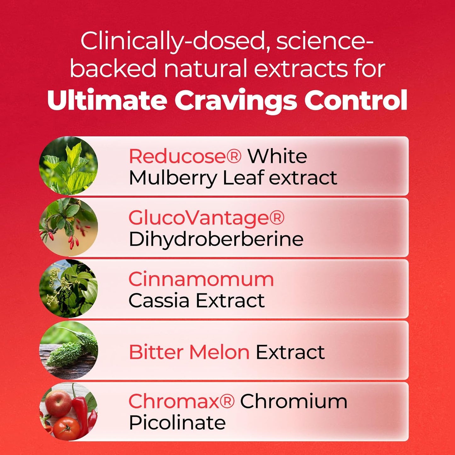Happy Mammoth Ultimate Cravings Control – Sugar & Carb Cravings Support, Chromium, Natural Appetite Management & Metabolism Supplement for Adults, Non-GMO, No Gluten, Dairy, Soy or Sugar, 48 Capsules