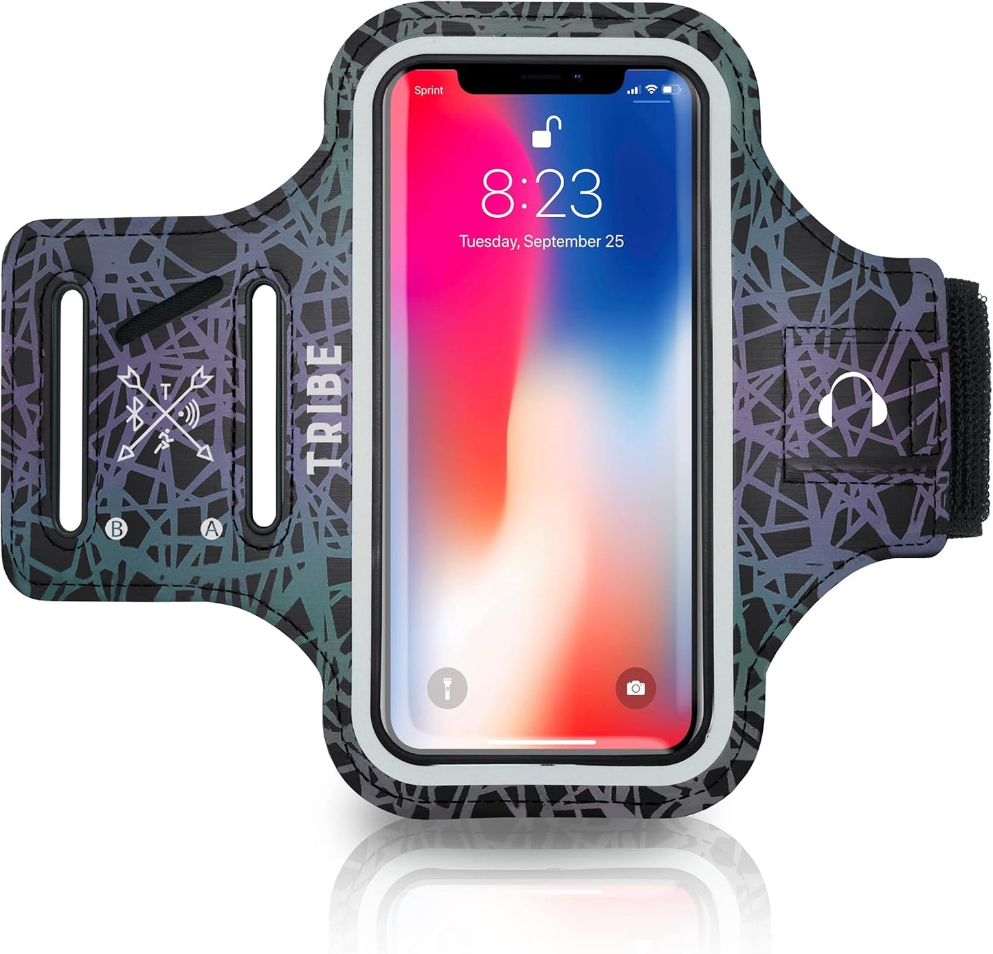 TRIBE Water Resistant Cell Phone Armband Case Running Holder for iPhone Pro Max Plus Mini SE (13/12/11/X/XS/XR/8/7/6/5) Galaxy S Ultra Plus Edge Note (21/20/10/9/8/7/6/5) Adjustable Strap & Key Pocket