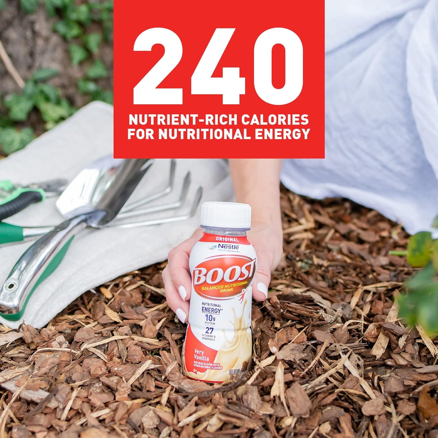 BOOST Original Ready to Drink Nutritional Drinks, Very Vanilla, 8 Fl Oz Bottles, Pack of 24