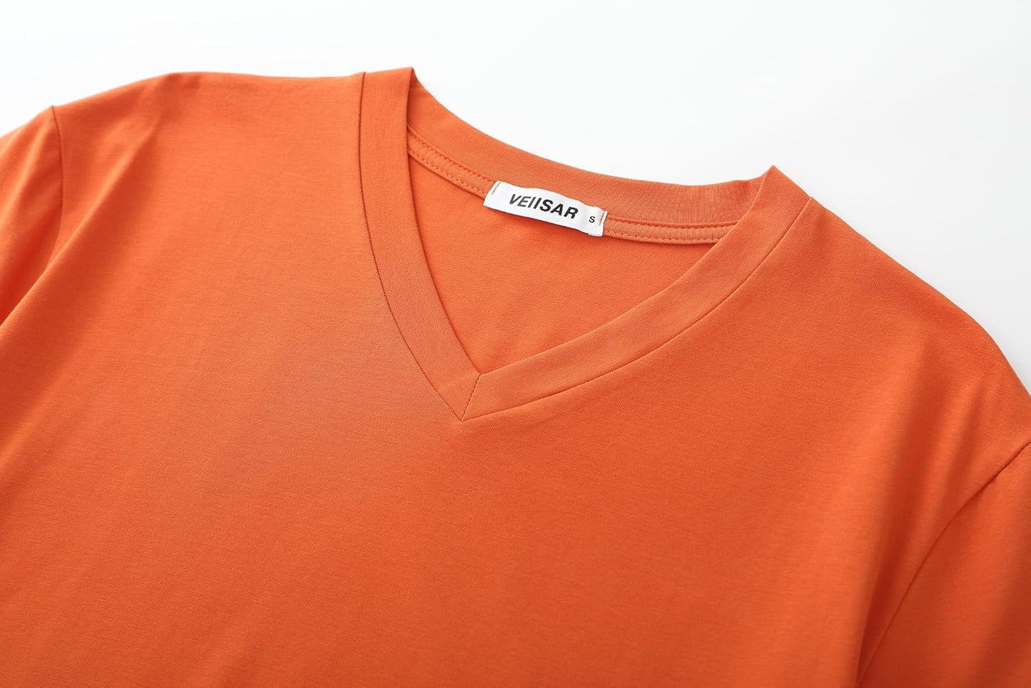 VEIISAR Premium V Neck T Shirts for Men - Modern Fitted Tees Vneck Undershirts