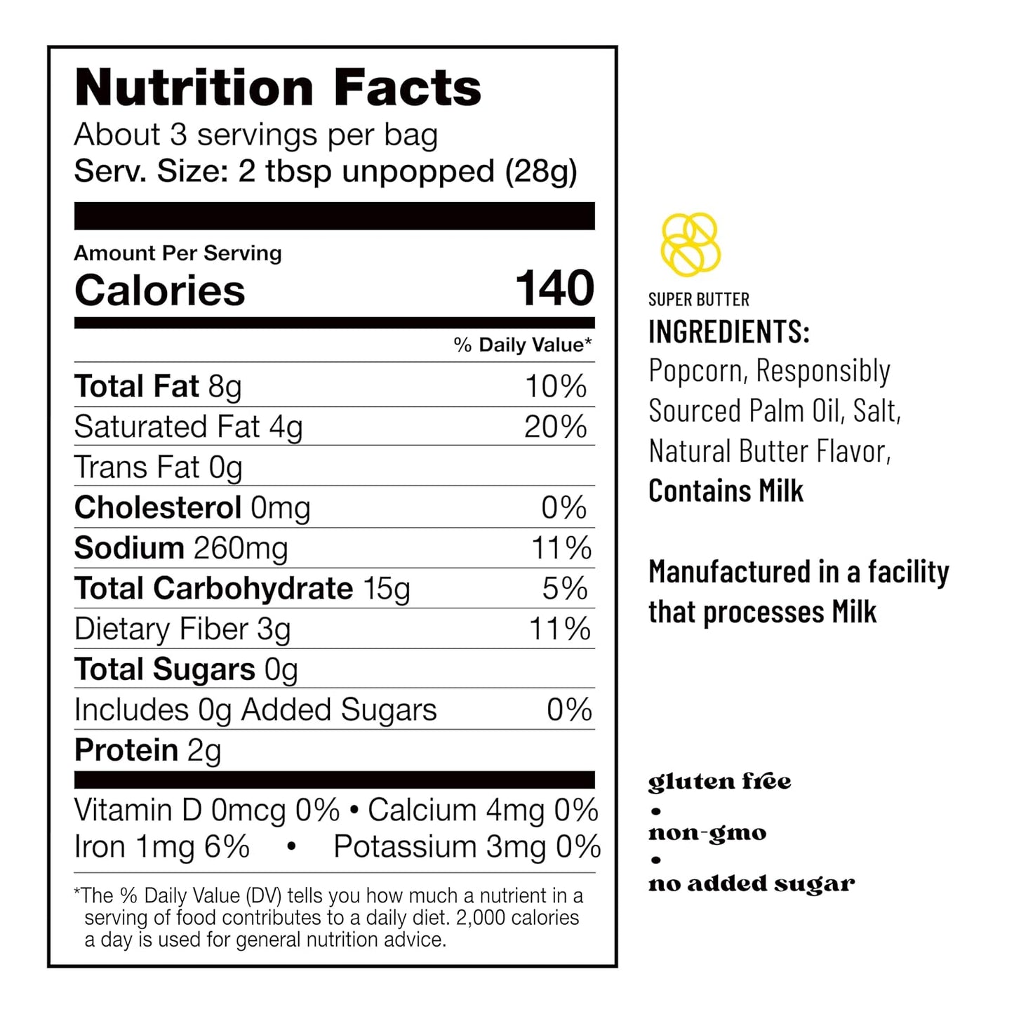 Opopop Microwave Popcorn - Super Butter 2.8 oz., 9-Count - Butter Popcorn, Flavored Popcorn, Non-GMO