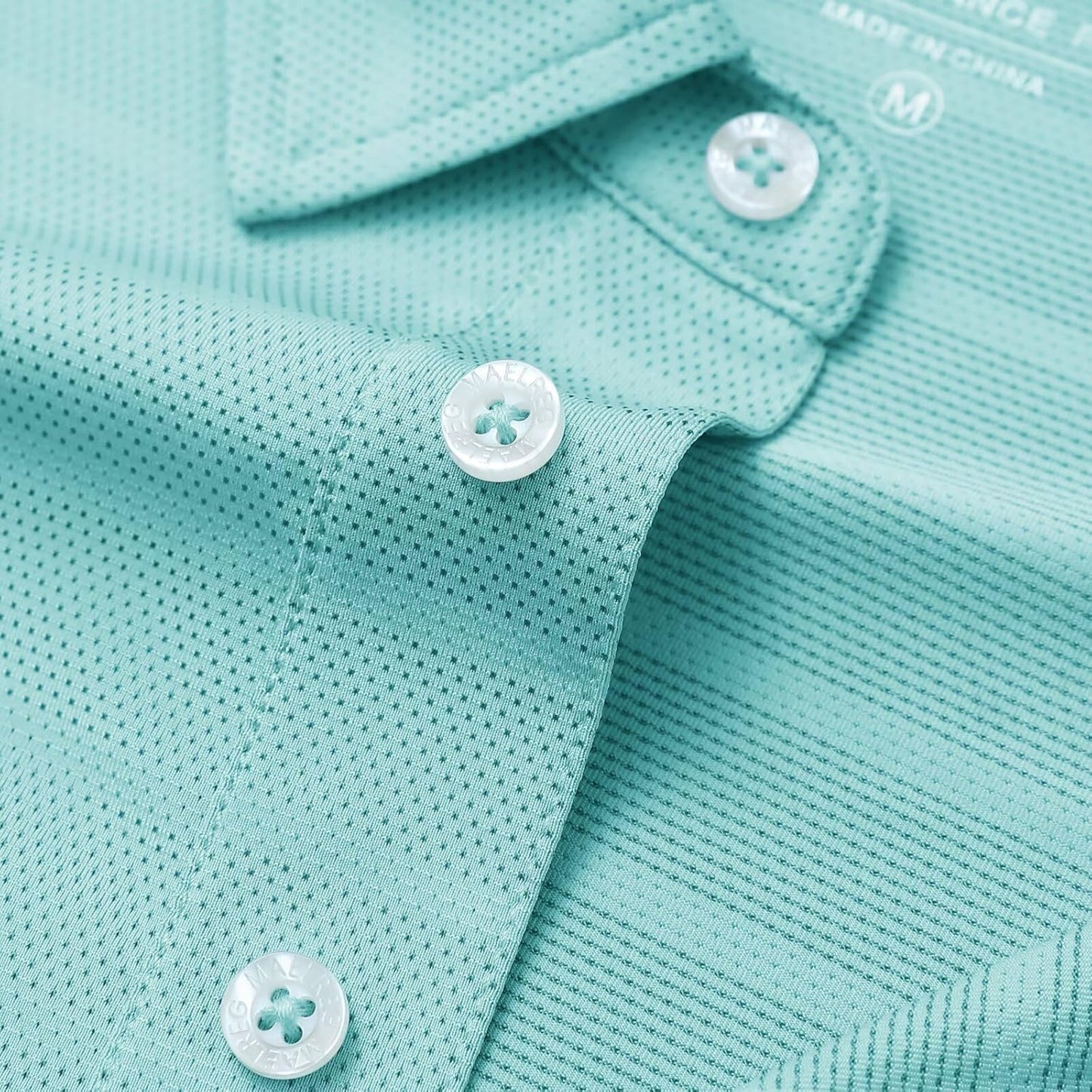 M MAELREG Golf Shirts for Men Short Sleeve Dry Fit Casual Striped Performance Moisture Wicking Collared Mens Polo Shirts