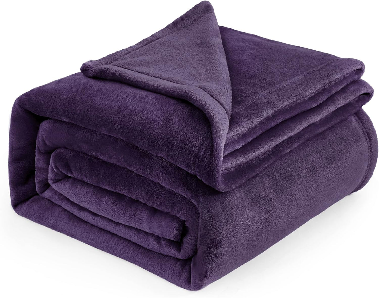 Bedsure Fleece Blankets Queen Size Purple - Bed Blanket Soft Lightweight Plush Fuzzy Cozy Luxury Microfiber, 90x90 inches