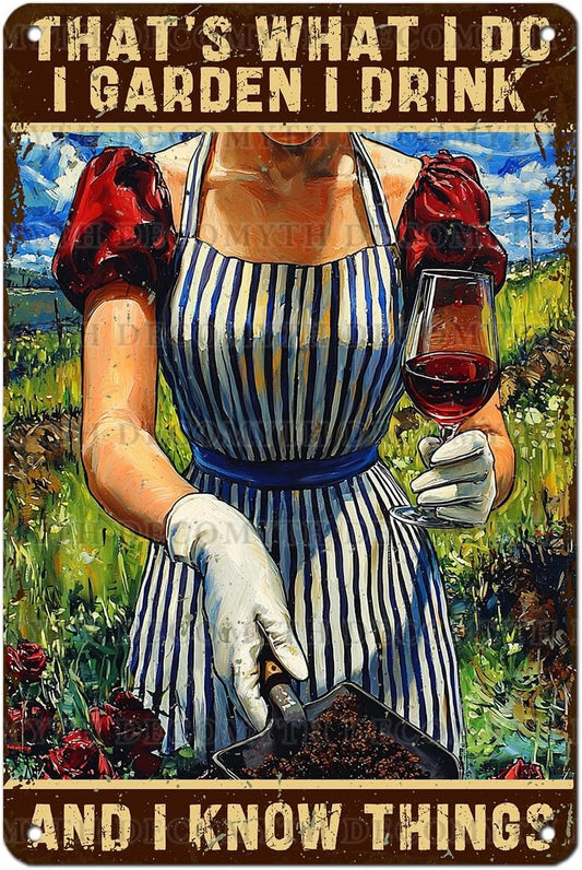 Gardening Decor That's What I Do I Garden Vintage Metal Sign for Home Yard Garden Backyard Garage Man Cave Shed Office Craft Room 12 * 8inch