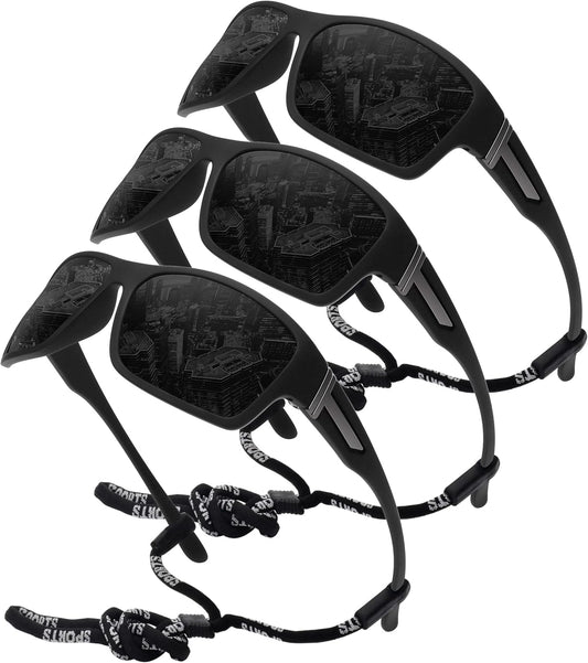 STORYCOAST Polarized Sports Sunglasses for Men Women Unbreakable Frame Cycling Fishing Driving