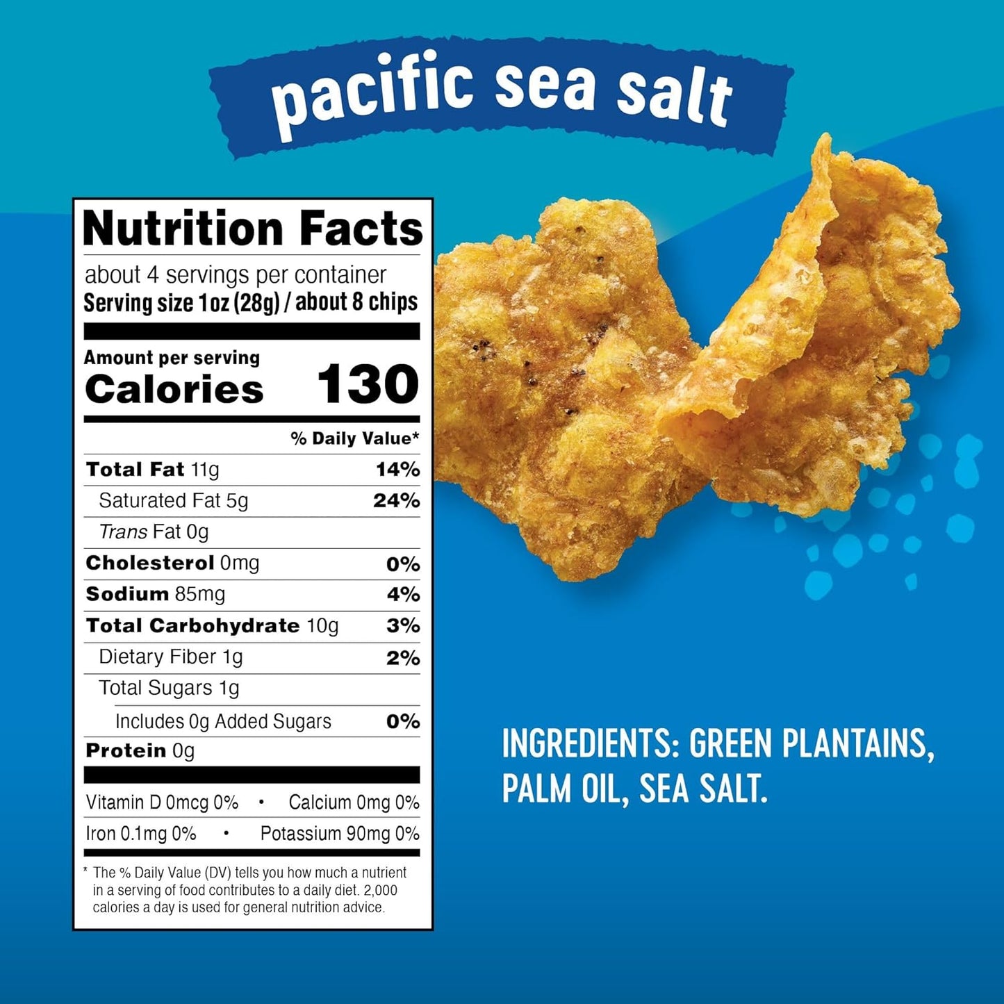 Solula Plantain Crisps Authentic Tostones, Pacific Sea Salt, 4 Ounce (Pack of 12), Kettle Cooked Chips, Gluten Free, Paleo Friendly, Grain Free, Vegan