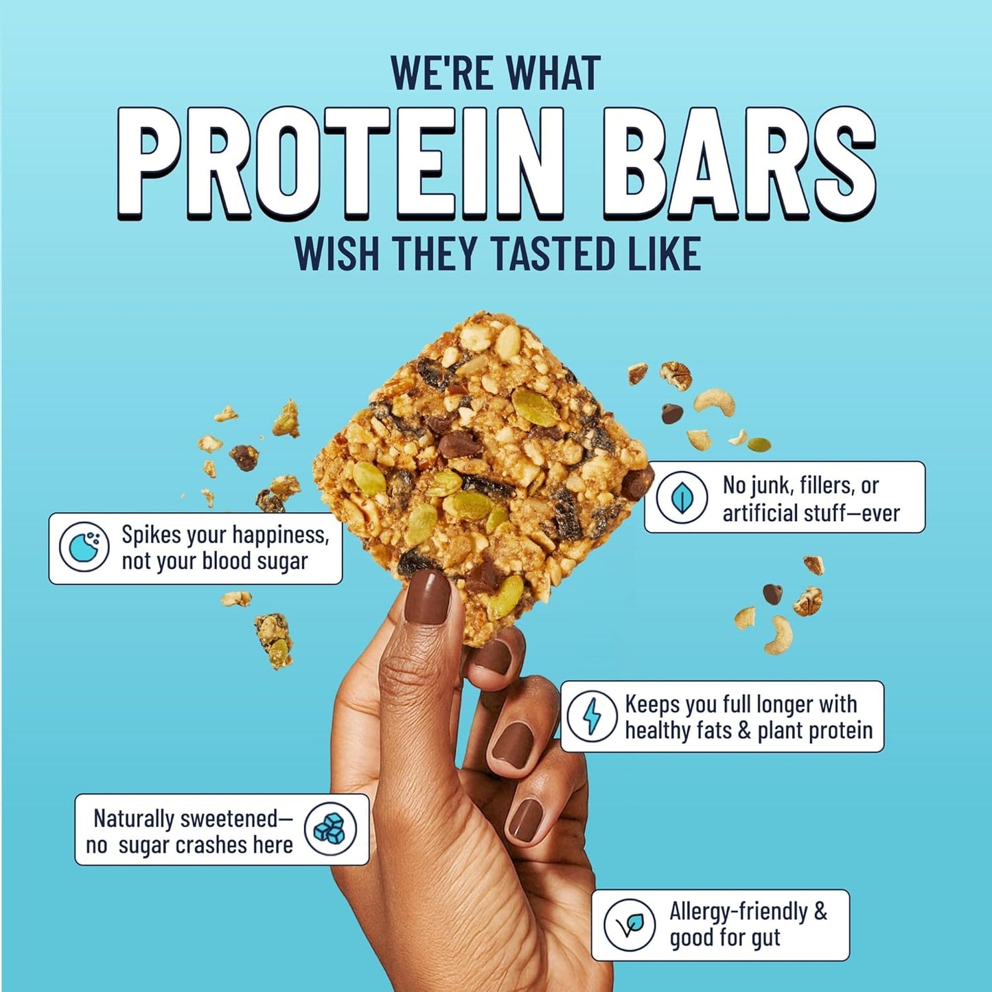 The YES Bar YES Bar – Macadamia Chocolate – Plant Based Protein, Decadent Snack Bar – Vegan, Paleo, Gluten Free, Dairy Free, Low Sugar, Healthy Snack, Breakfast, Low Carb, Keto Friendly (Pack of 6)