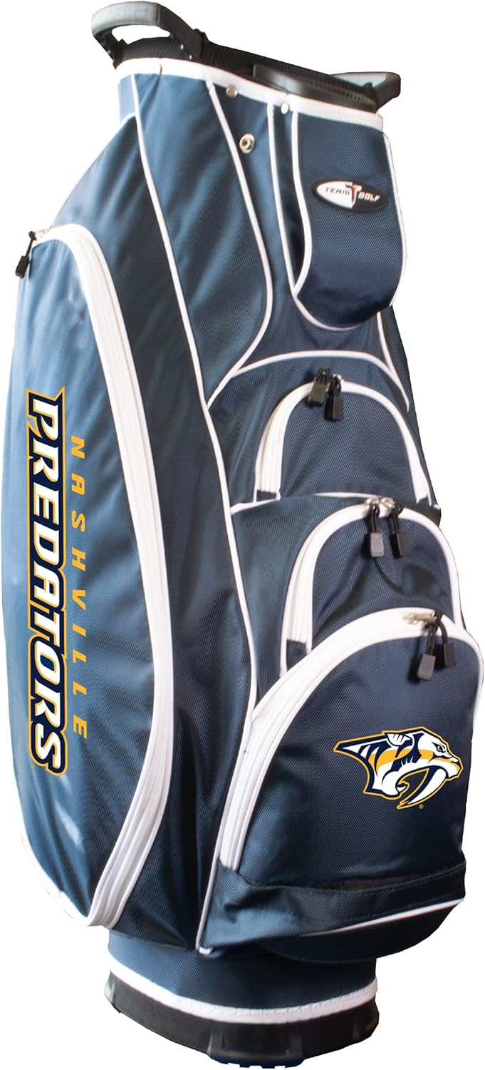 Lightweight, 10-Way Club Divider, Spring Action Stand, Insulated Cooler Pocket, Hook-and-Loop Fastener Glove and Umbrella Holder & Lift Assist Handles