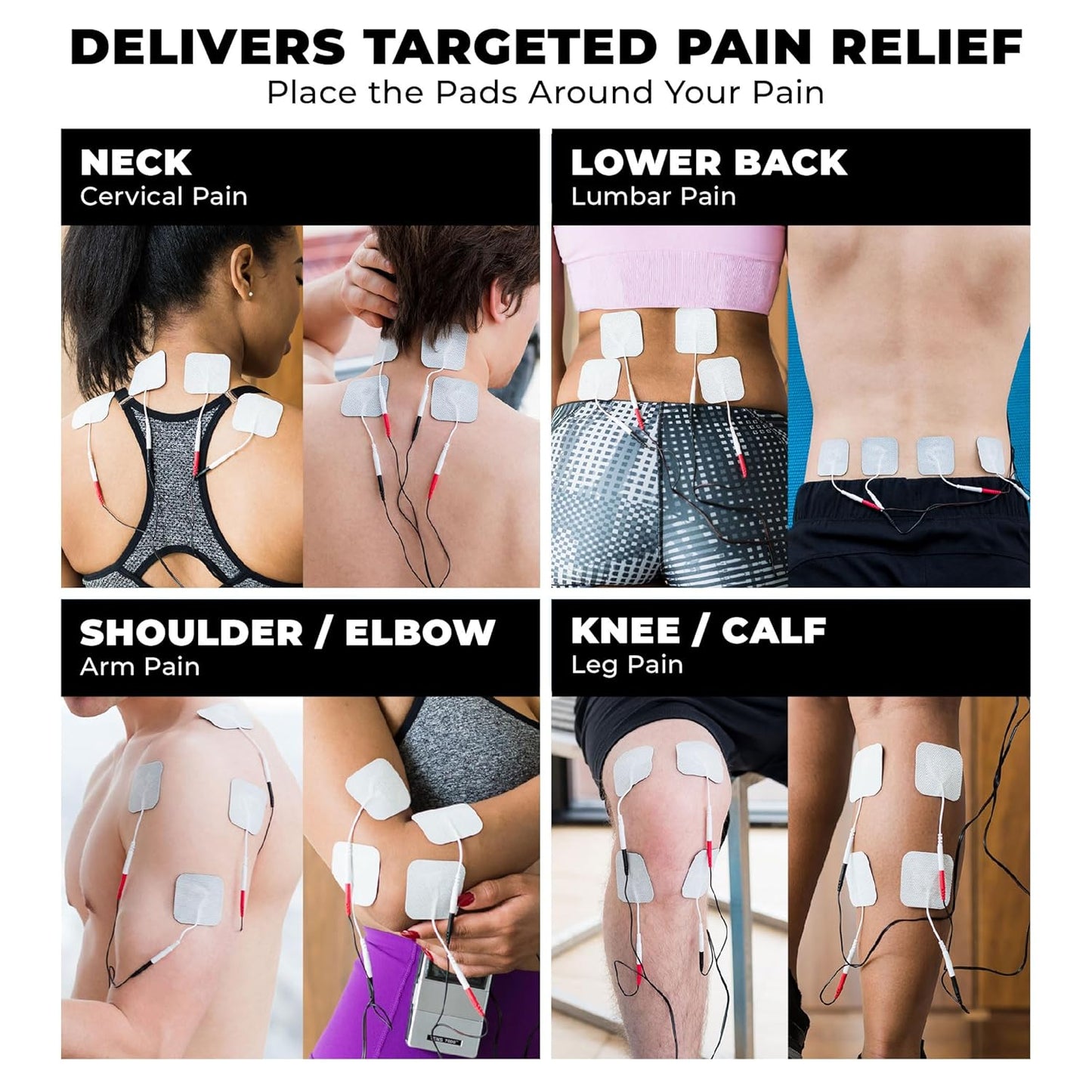 TENS 7000 Rechargeable Tens Unit Muscle Stimulator, EMS Muscle Stimulator, Back Pain Relief, 4 Electrodes/Unit Pads, Period Pain Simulator, Muscle Recovery & Growth, Stim Machine, Electrotherapy