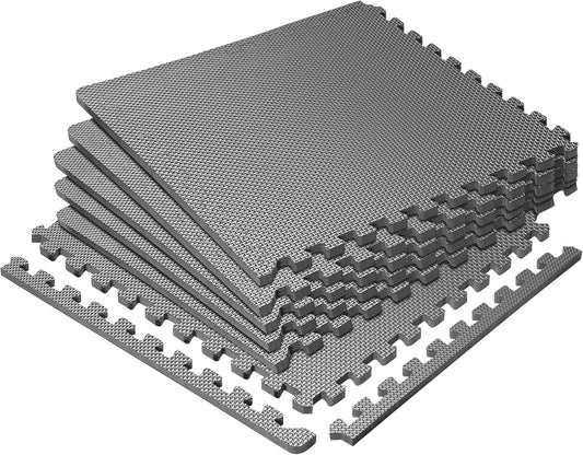 Hulkfit Puzzle Exercise Mat with EVA Foam Mat Interlocking Floor Tiles for Home Gym Mats Flooring for Garage Floor Padding for Kids Exercise Equipment Mats