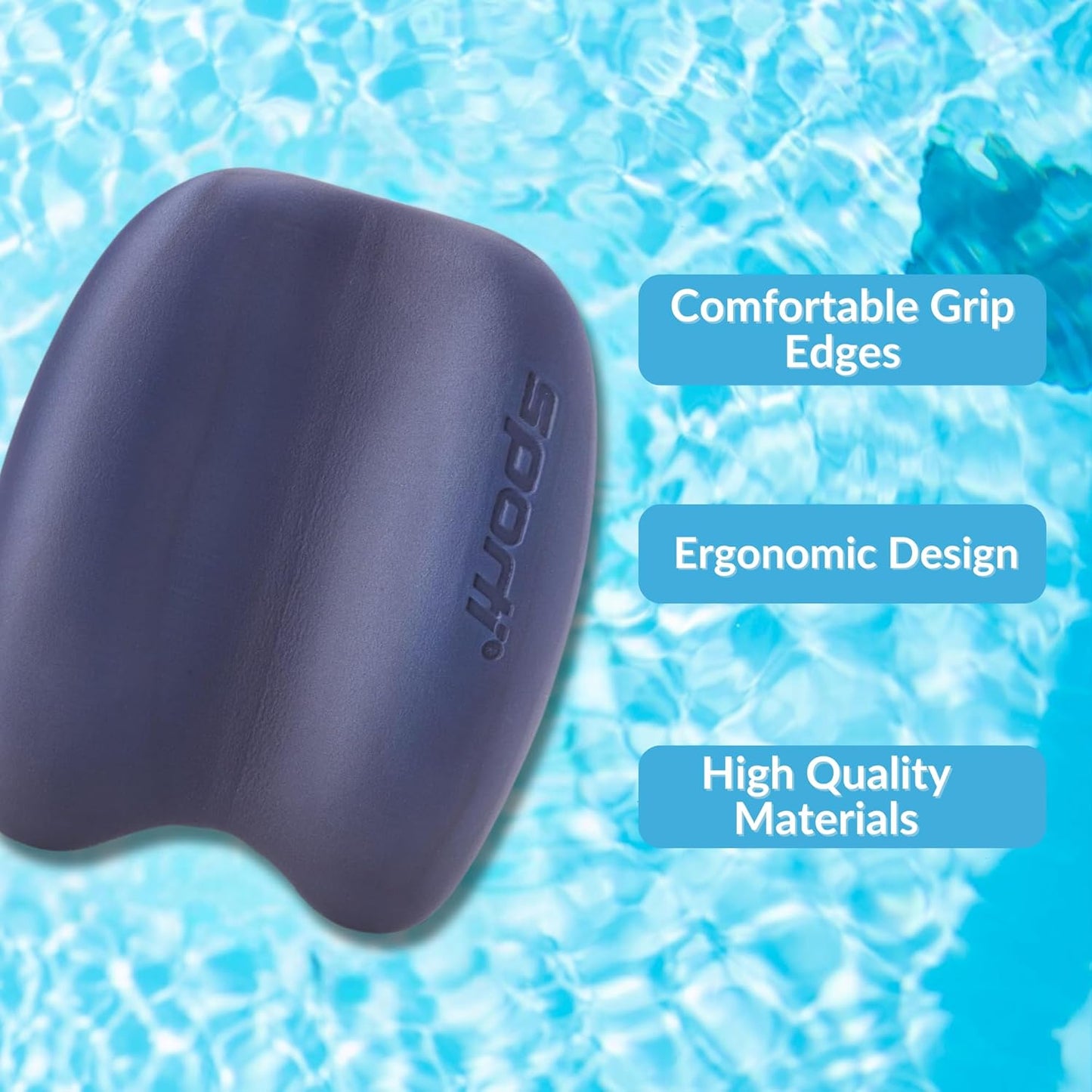 Sporti Adult Kickboard for Swim Training - Swimming Kickboard for Men Women, Water Board for Adult, Swimming Training Aid