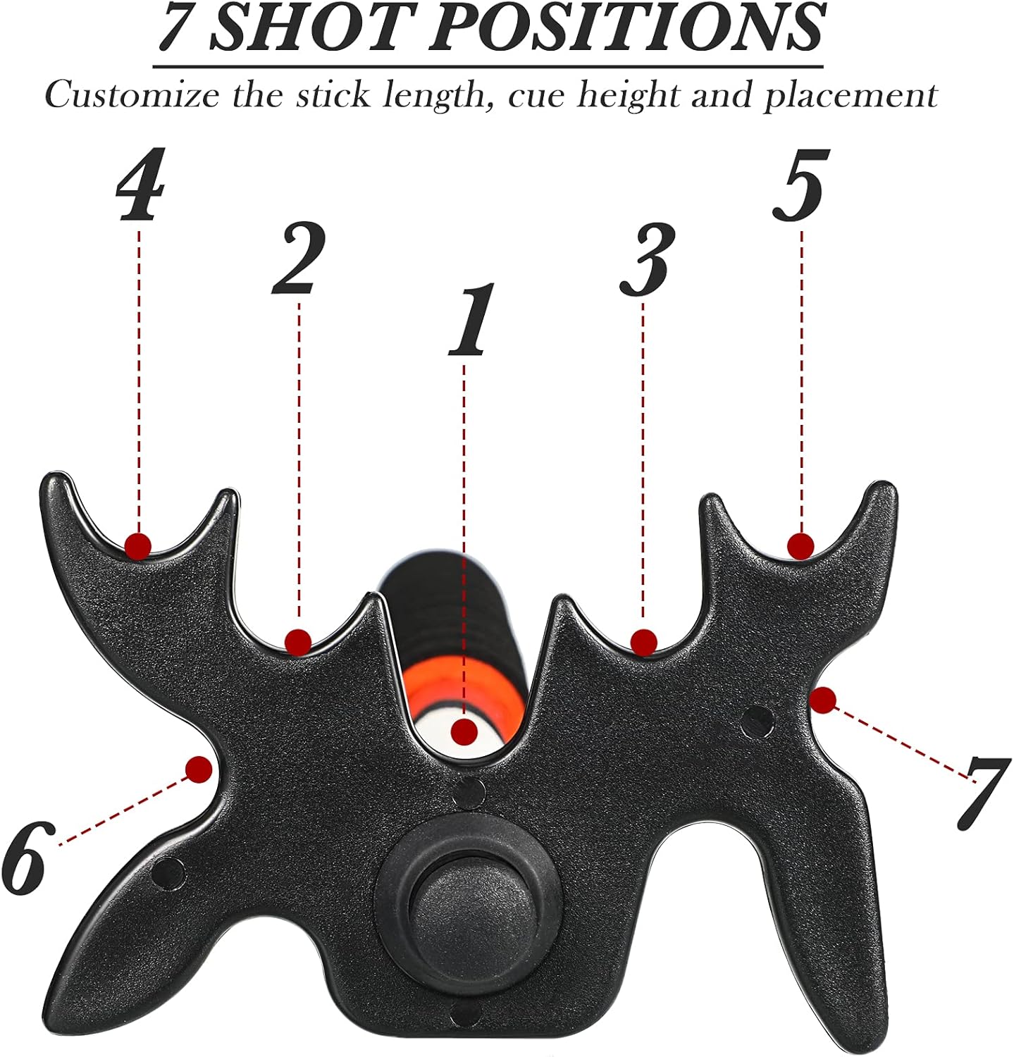 Skylety Retractable Billiard Cue Stick Bridge with Bridge Head, Snooker Set Billiard Pool Cue Accessory for Pool Table