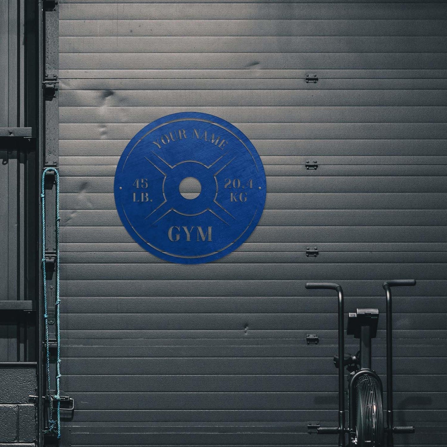 Personalized Home Gym LED Tin Metal Sign Multiple Sizes, Weight Lifting Exercise Workout Room Training Fitness Center Motivational Inspirational Quotes Decor Wall Art Hanging Accessories (07 LED)