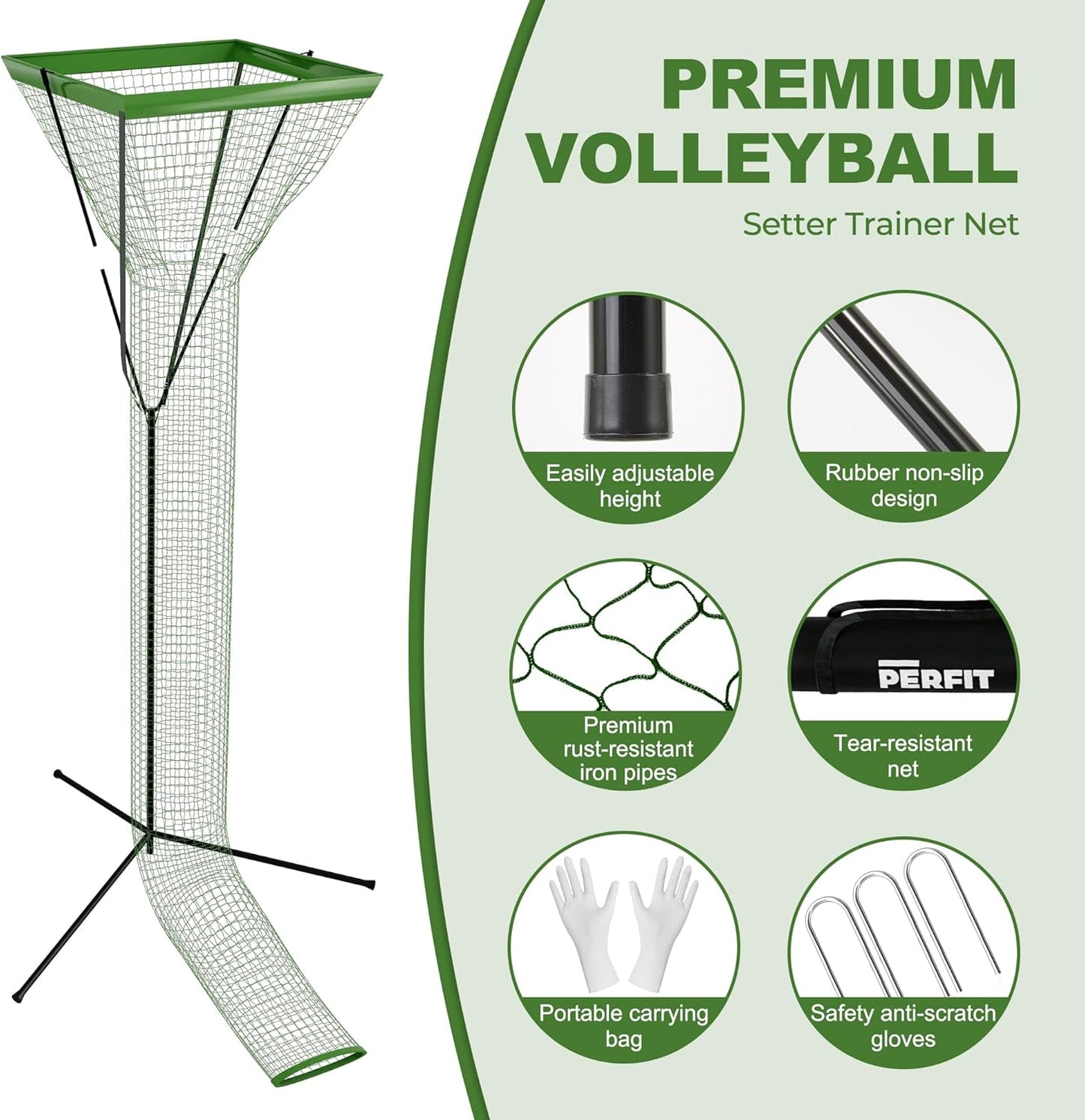 Volleyball Setter Trainer Net, 3x3 Ft Adjustable Height & Angle, Perfect for Indoor & Outdoor Targeted Volleyball Training Equipment, Enhances Setting, Spiking & Serving Skills, Includes Target Cloth