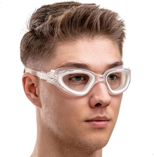 AqtivAqua Swimming Goggles, DX Wide View Swim Goggles for Adult Men Women, Anti Fog No Leaking