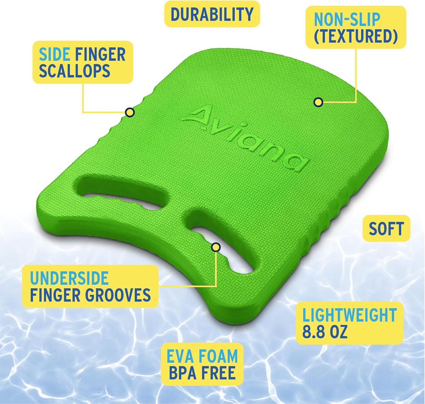 Junior Kickboard Buoy for Youth Children & Toddlers Swimming Aid & Exercise Training Board for Kids to Learn to Swim with Kick Boards in Pool BPA Free