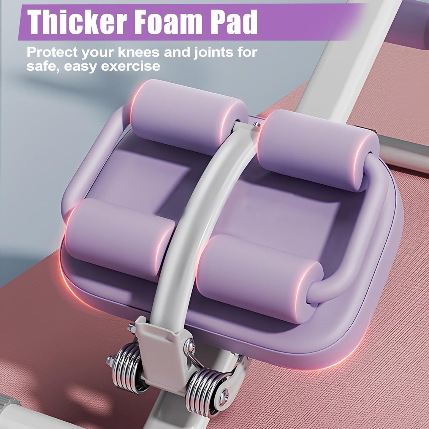 EPHESPORT Multifunctional Ab Machine, Adjustable Ab Workout Equipment, Ab ＆ Sit Up Machine for Stomach Workout, Foldable Abdominal Trainer With Knee and Back Protection, Full Body Workout for Home Gym