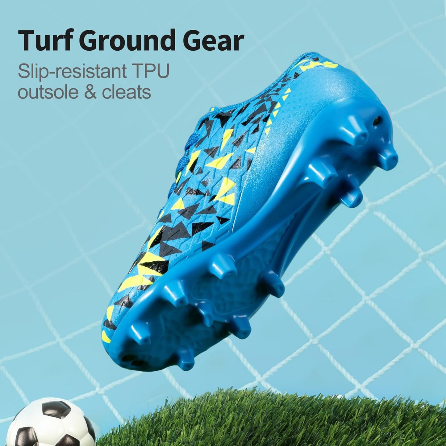 DREAM PAIRS Boys Girls Soccer Cleats Youth Firm Groud Athletic Outdoor Trainning Football Shoes for Little/Big Kid