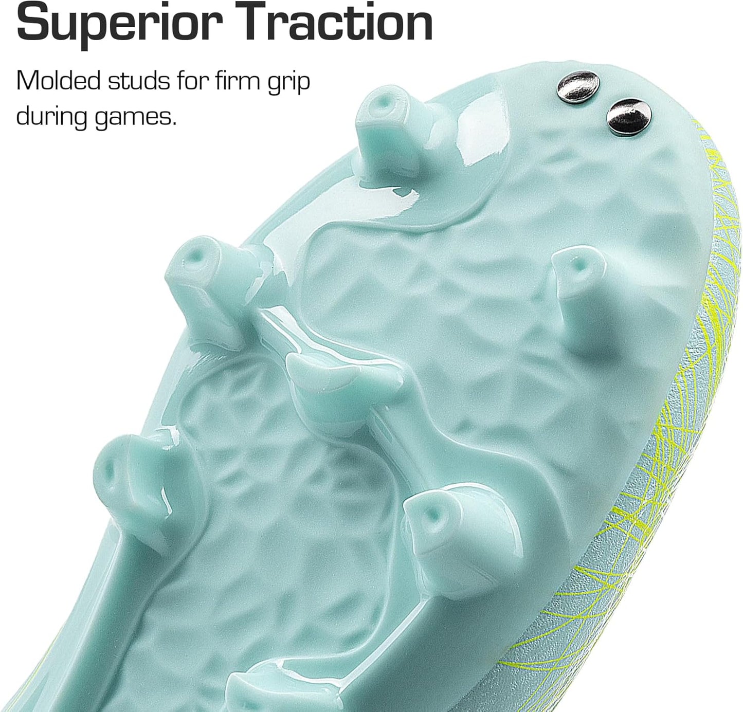 DREAM PAIRS Boys Girls Soccer Cleats Kids Youth Firm Ground Football Shoes for Little/Big Kid