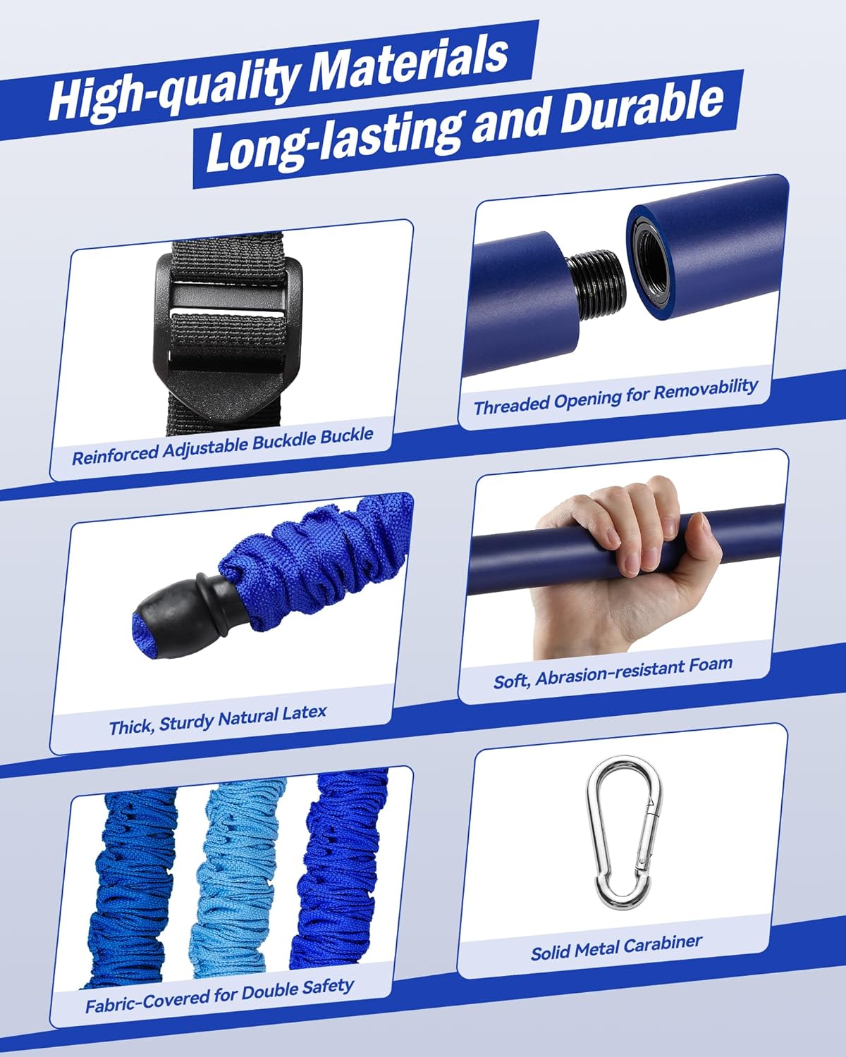 Upgraded Pilates Bar Kit with Resistance Bands Natural Latex for Women & Men, Heavy-Duty Stainless Steel Multifunctional Yoga Pilates Stick for Home Gym Exercise Fitness Equipment Full-Body Workouts