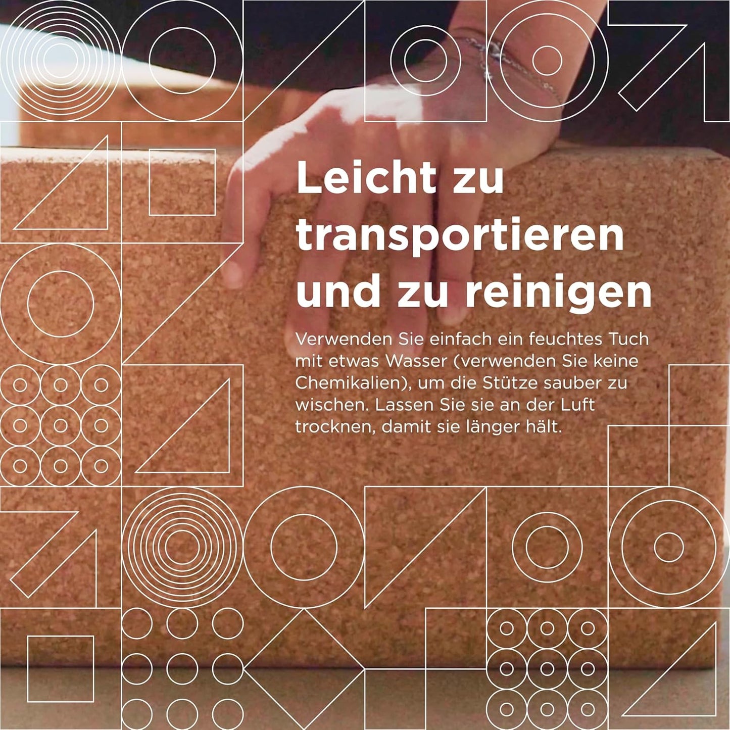 Go4Cork Cork Yoga Block for Yoga, Pilates & Meditation | Non-Slip, Hypoallergenic, Sustainable, Non-Toxic Yoga Block