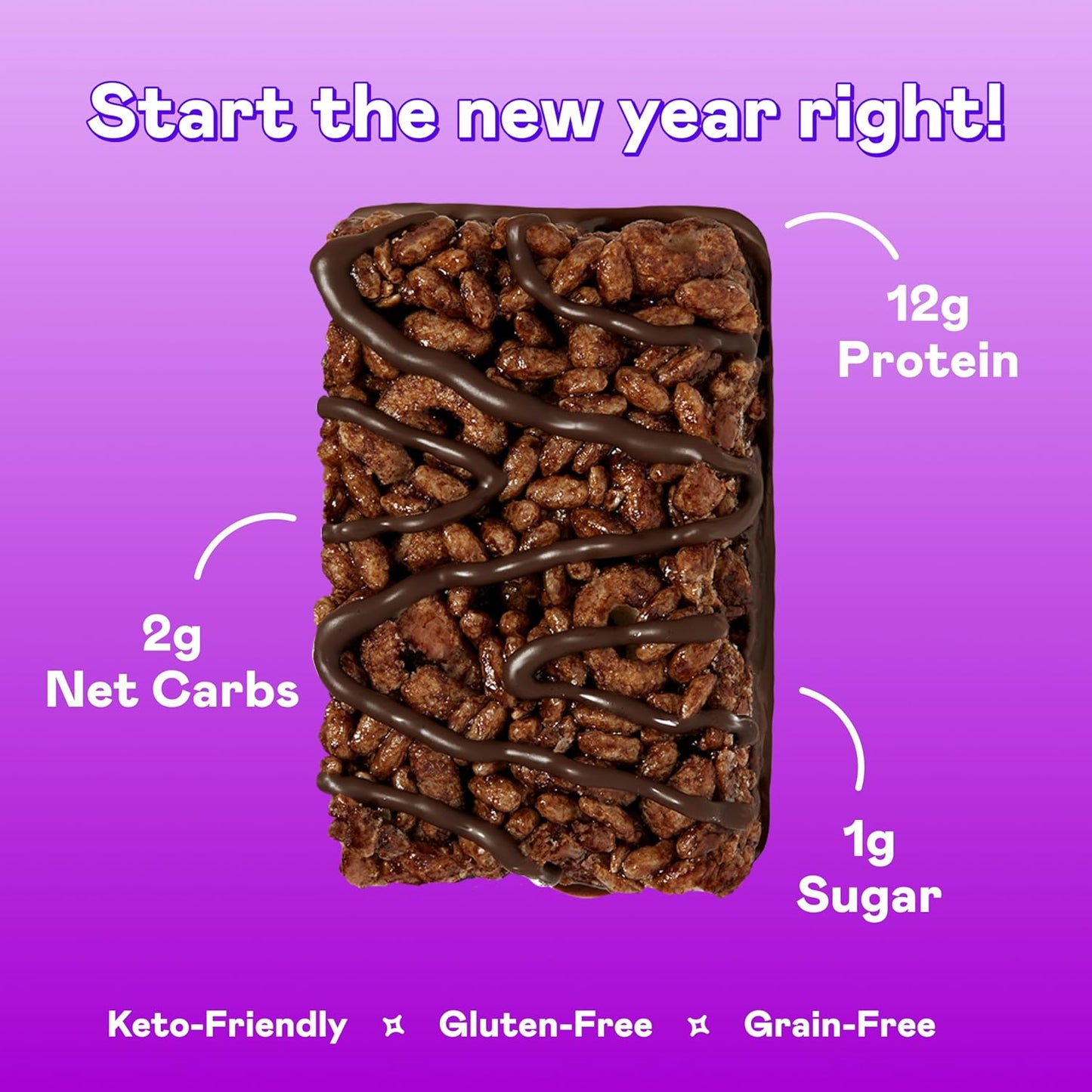 MAGIC SPOON Treats - High Protein, Low Carb, Keto Friendly, Low Sugar, Gluten Free, Crispy Protein Bar Cereal Bar, On-The-Go Healthy Snack (Double Chocolate, 16 Bars)