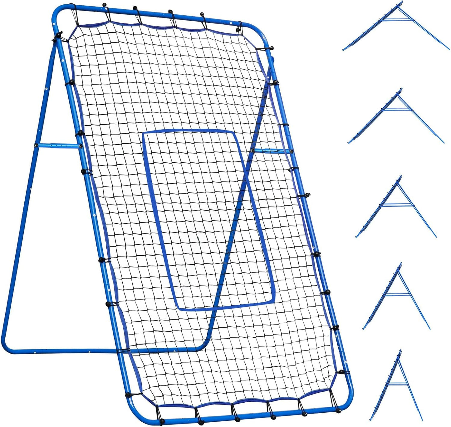 Volleyball Rebounder Net, Soccer Baseball Rebound Pitchback Net, Adjustable Target Practice Nets, Easy Setup Softball Bounce Back Trainer Equipment, Improve Sport Training Skills for Backyard