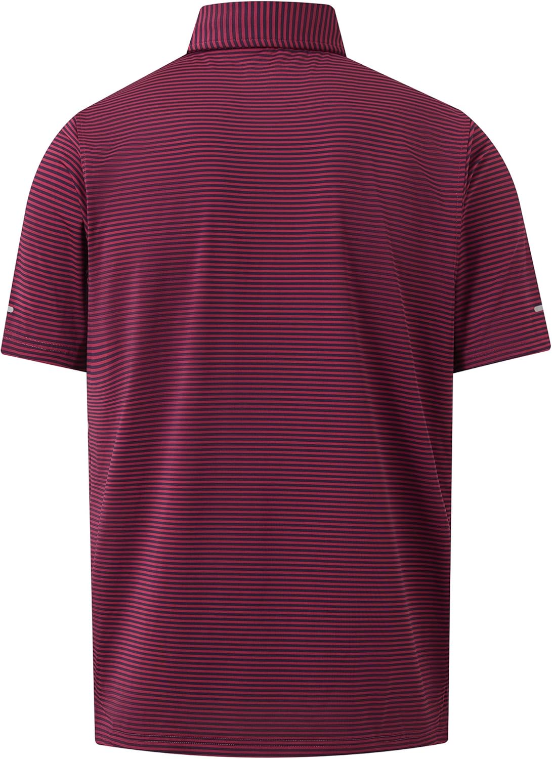 Golf Shirts for Men - Moisture Wicking Short Sleeve Performance Sport Casual Striped Collared Mens Polo Shirt