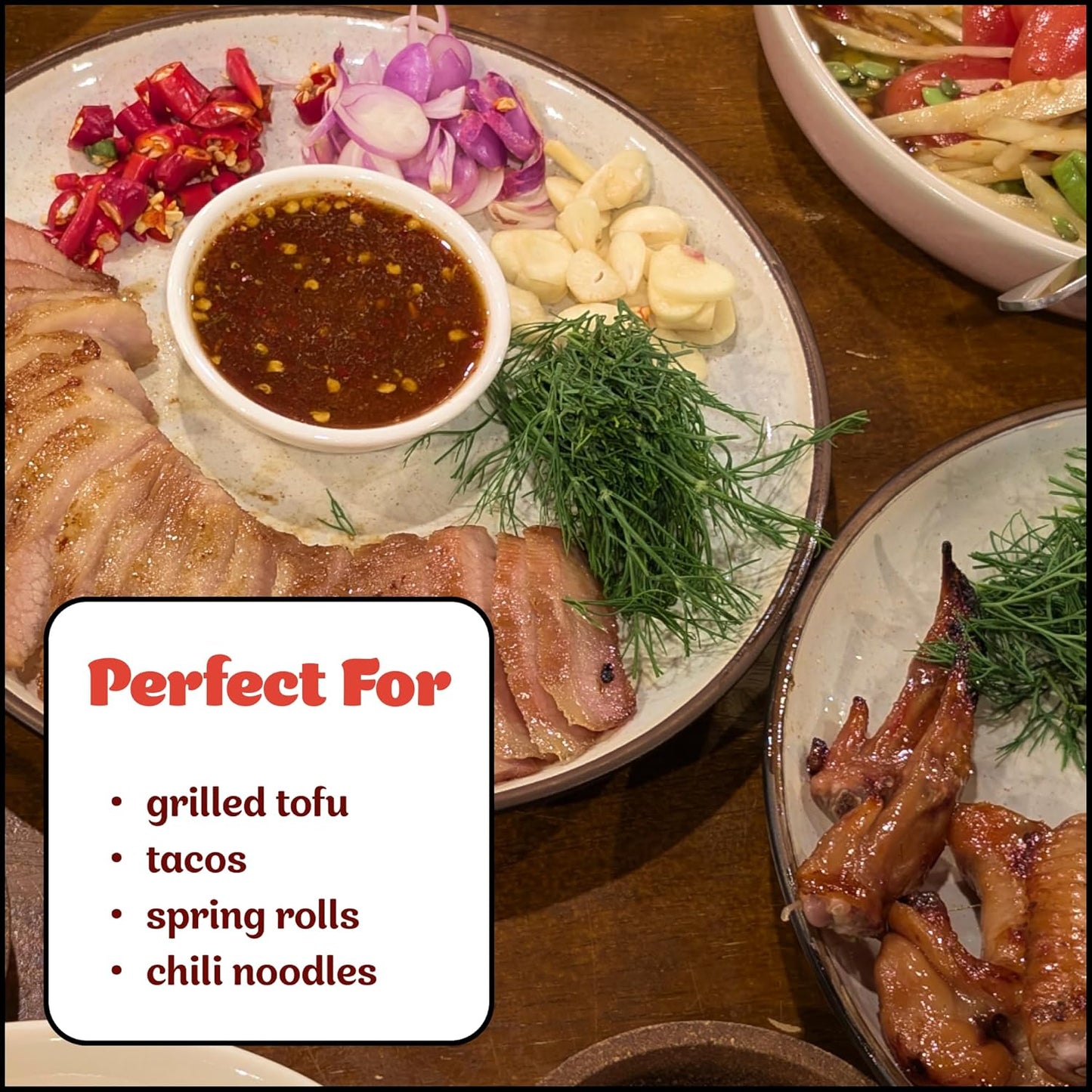 GaiGan - Thai Chili Super Spicy Hot Sauce Dip & Glaze, All Natural Gluten Free Vegan Condiments with Low Sodium & No Preservatives, 150 mL