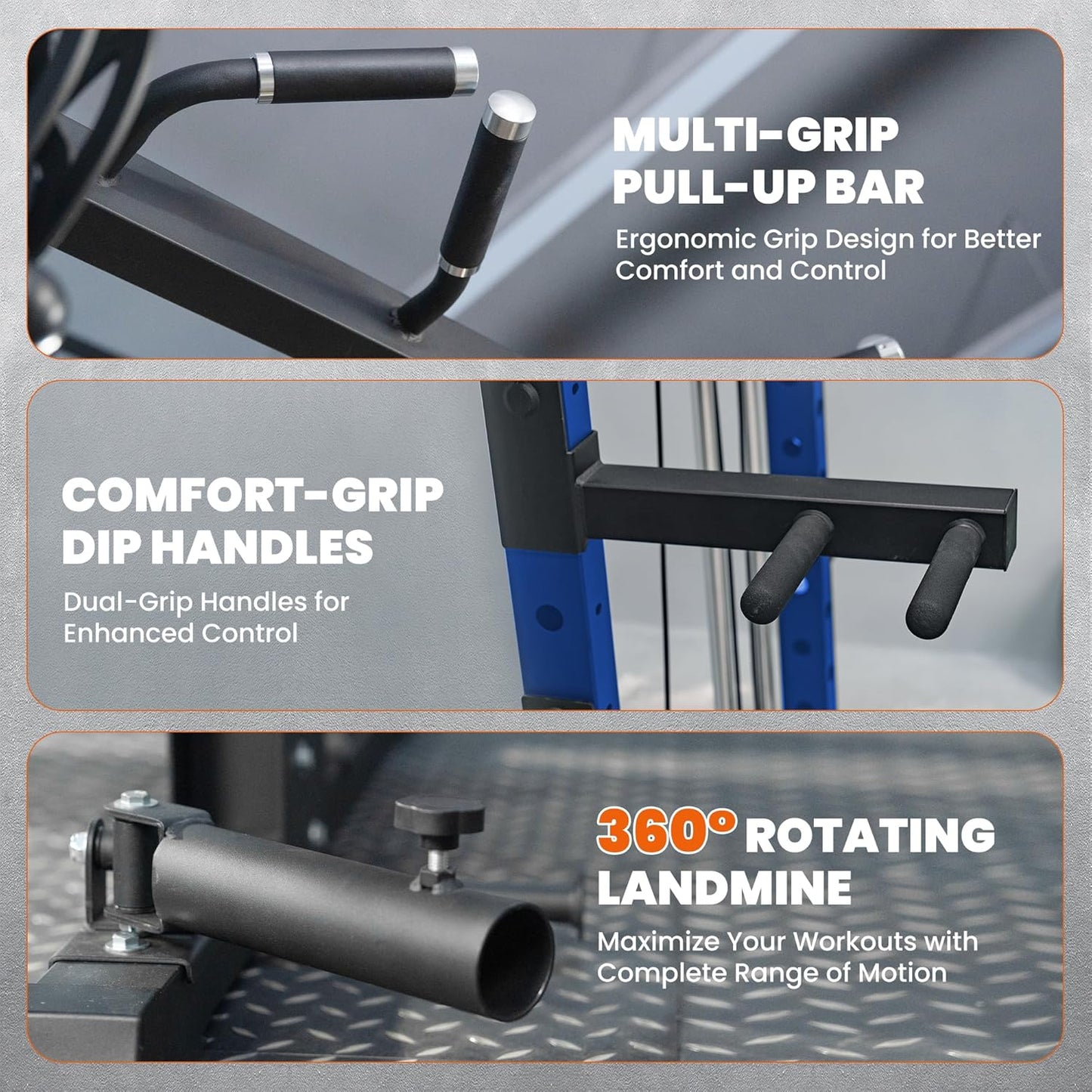 Smith Machine Home Gym with Aluminum Pulley Set- 2000lbs Capacity All-in-One Power Rack with Cable Crossover, Pull-Up Bar & Dip Station, Includes 18 Attachments, P107 Anvil