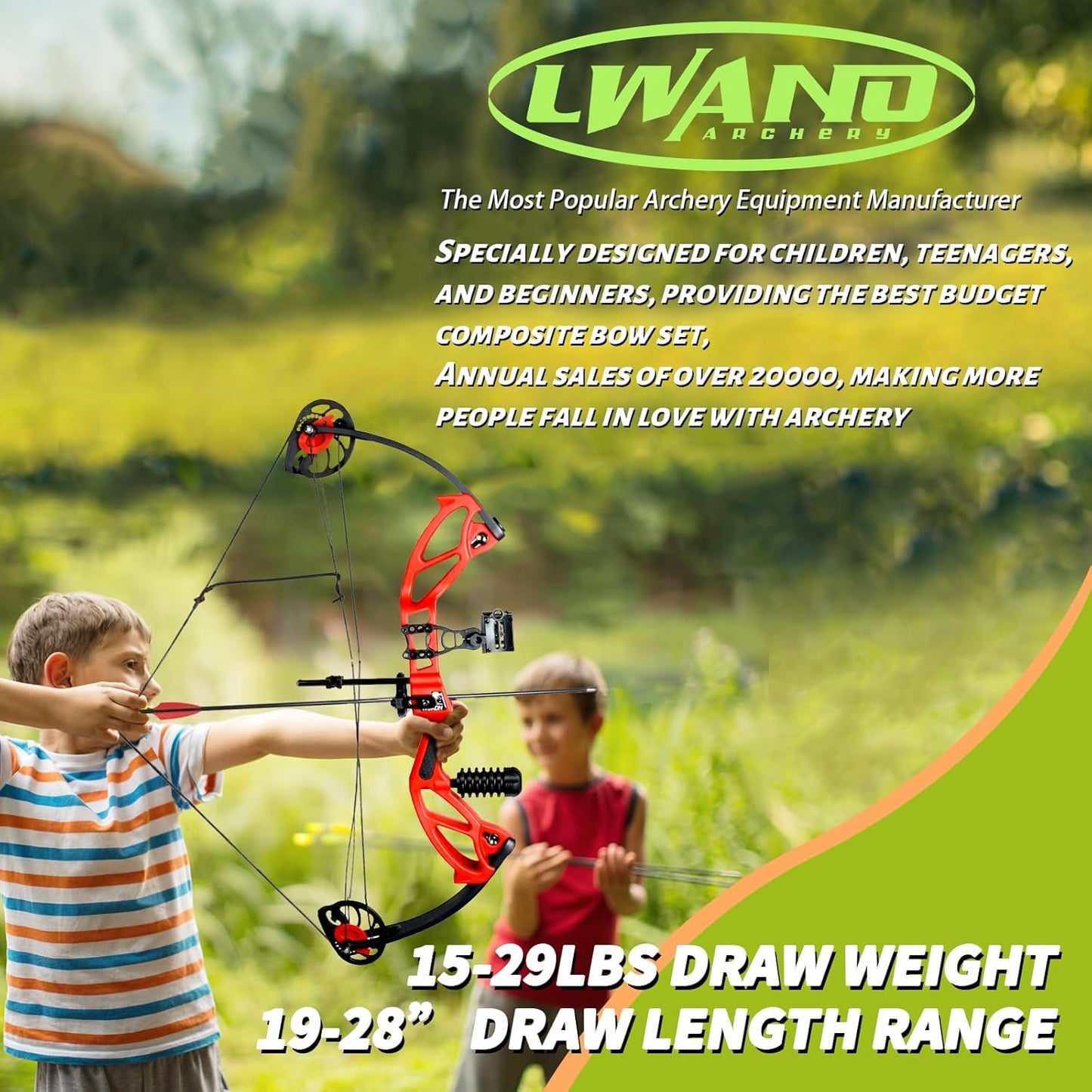 Compound Bow Archery Sets for Youth & Kids,Beginners, Right Hand Compound Bows, Draw Length 18"-27",15-30 lbs Draw Weight, 260fps, Hunting Bow Archery Arrows Set
